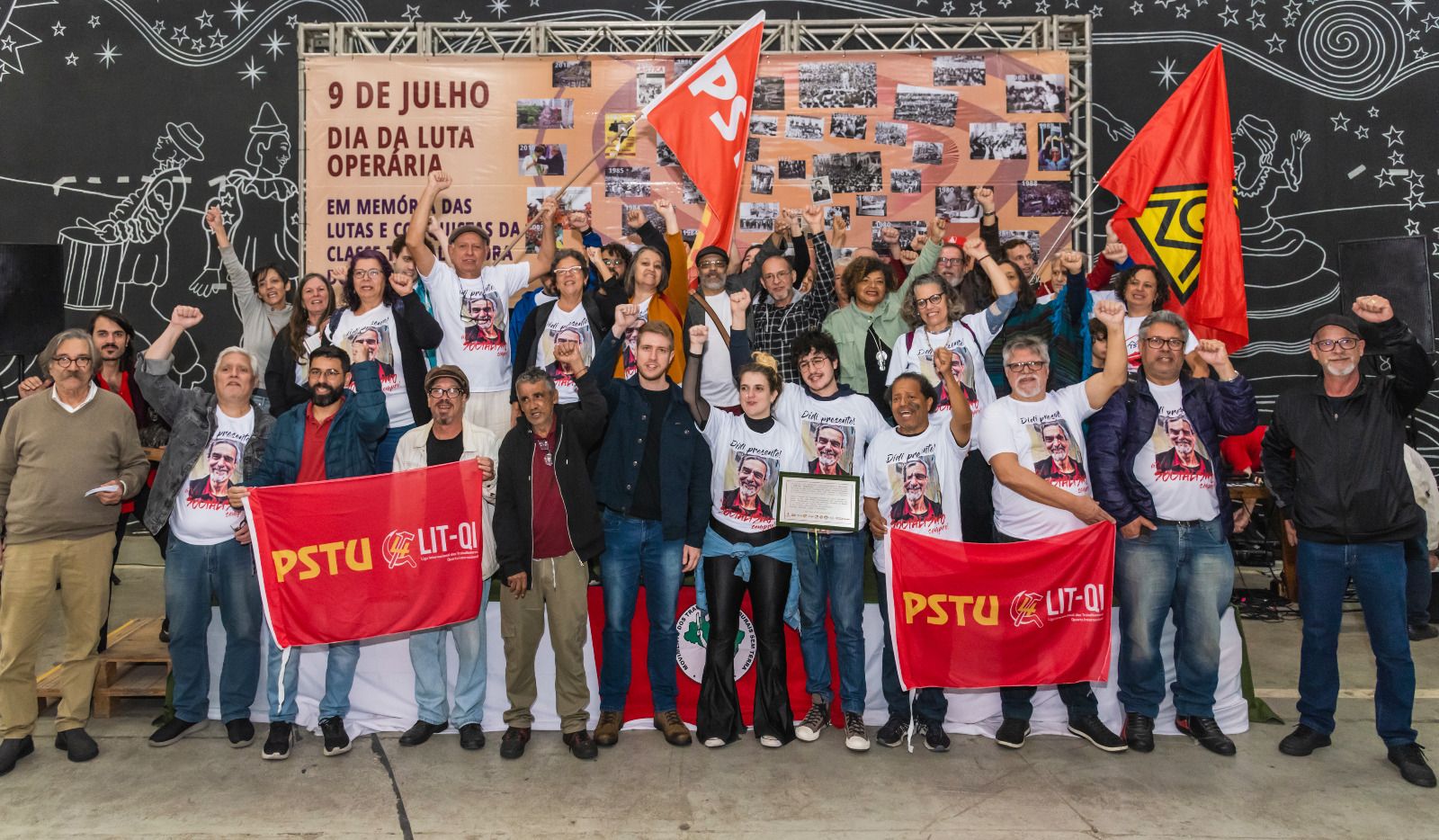 Dirceu Travesso, o Didi, foi homenageado no "Dia da Luta Operária"