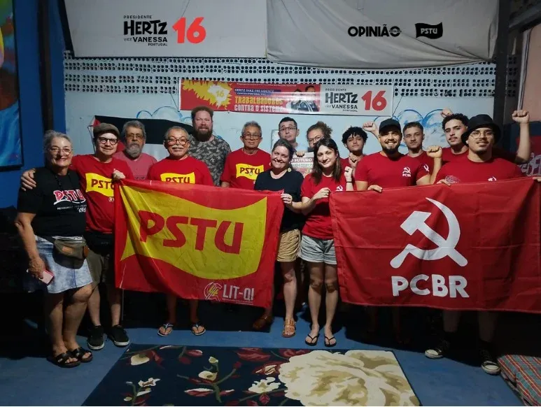 Vanessa Portugal, candidata à vice-presidência pelo PSTU, faz campanha na Paraíba