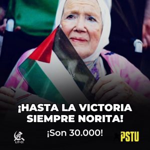Nora Cortiñas, fundadora das Mães da Praça de Maio, até a vitória, sempre!