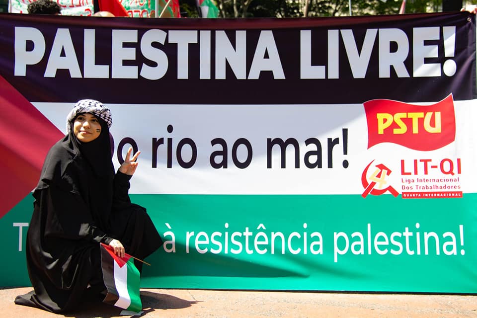 Manifestação em defesa da Palestina na Av Paulista Foto Maisa Mendes